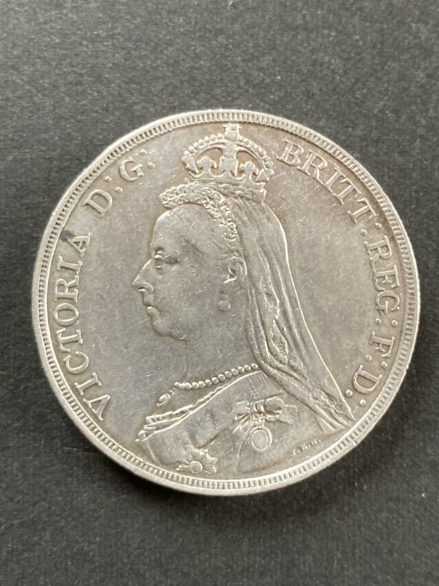 稀少 『特年』1890年 イギリス 英国 銀貨 クラウン 稀少 『特年』1890年 イギリス 英国 銀貨 クラウン