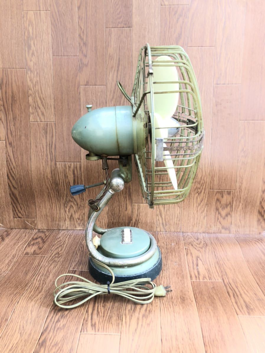動作確認済 希少 MITSUBISHI 三菱 DM-12LC 30cm 高級扇 シルバーグリン
