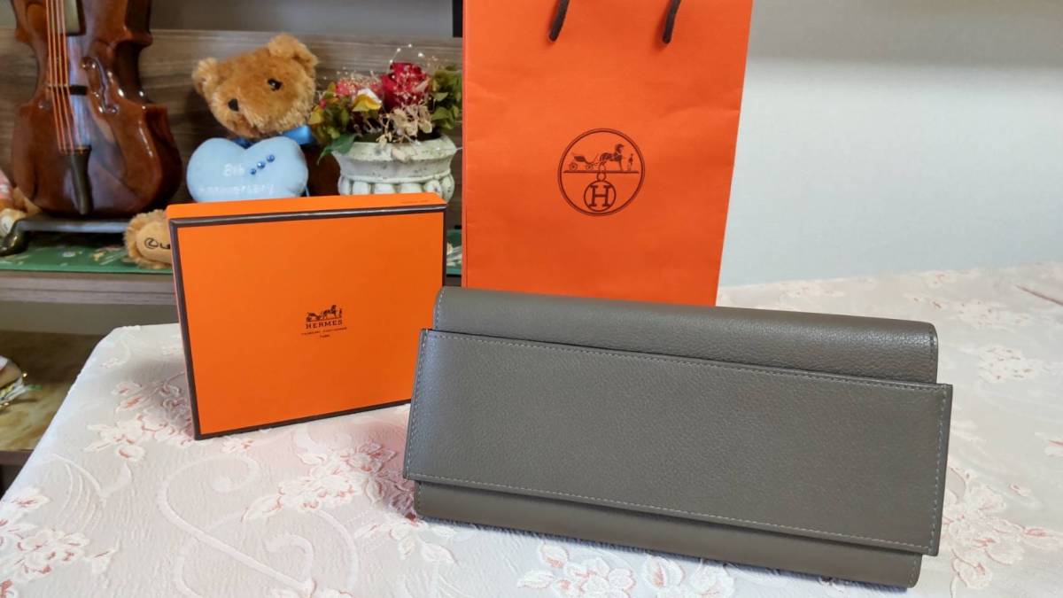 美品!値下げ!早い者勝ち!エルメス HERMES パッサン ロング 長財布