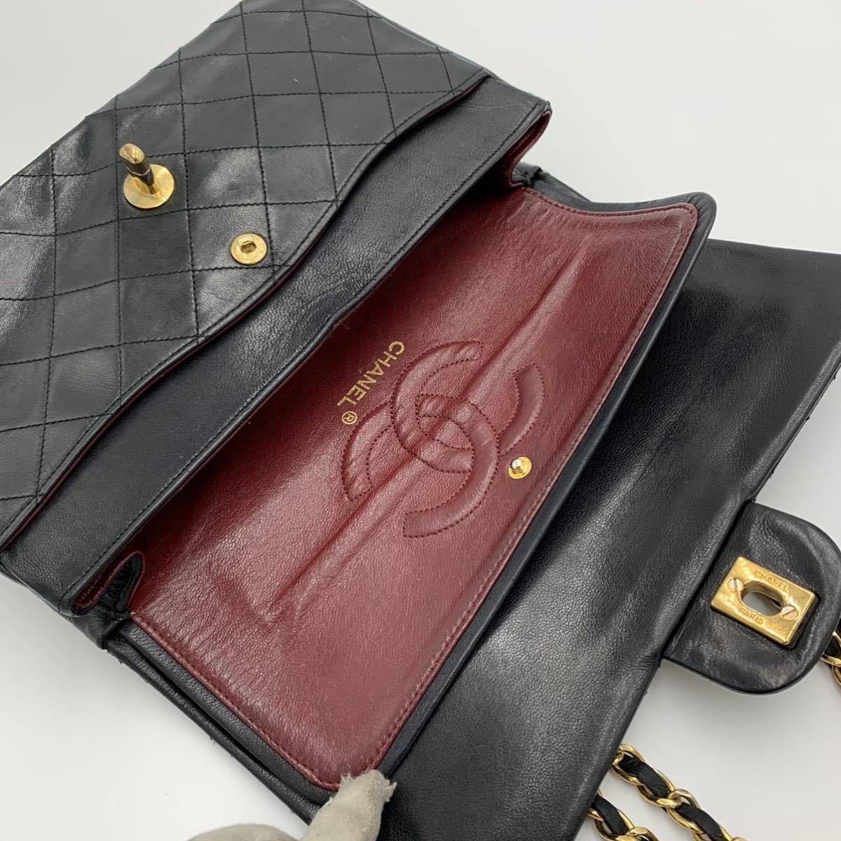 1円 超極美品 CHANEL シャネル マトラッセ ダブルフラップ チェーン