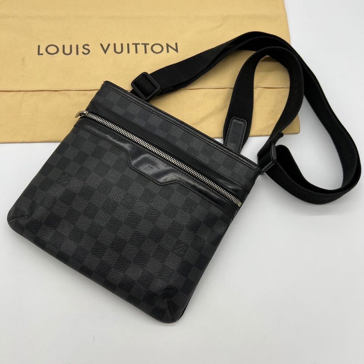 1円 美品 LOUIS VUITTON ルイヴィトン メンズ ショルダーバッグ トマス