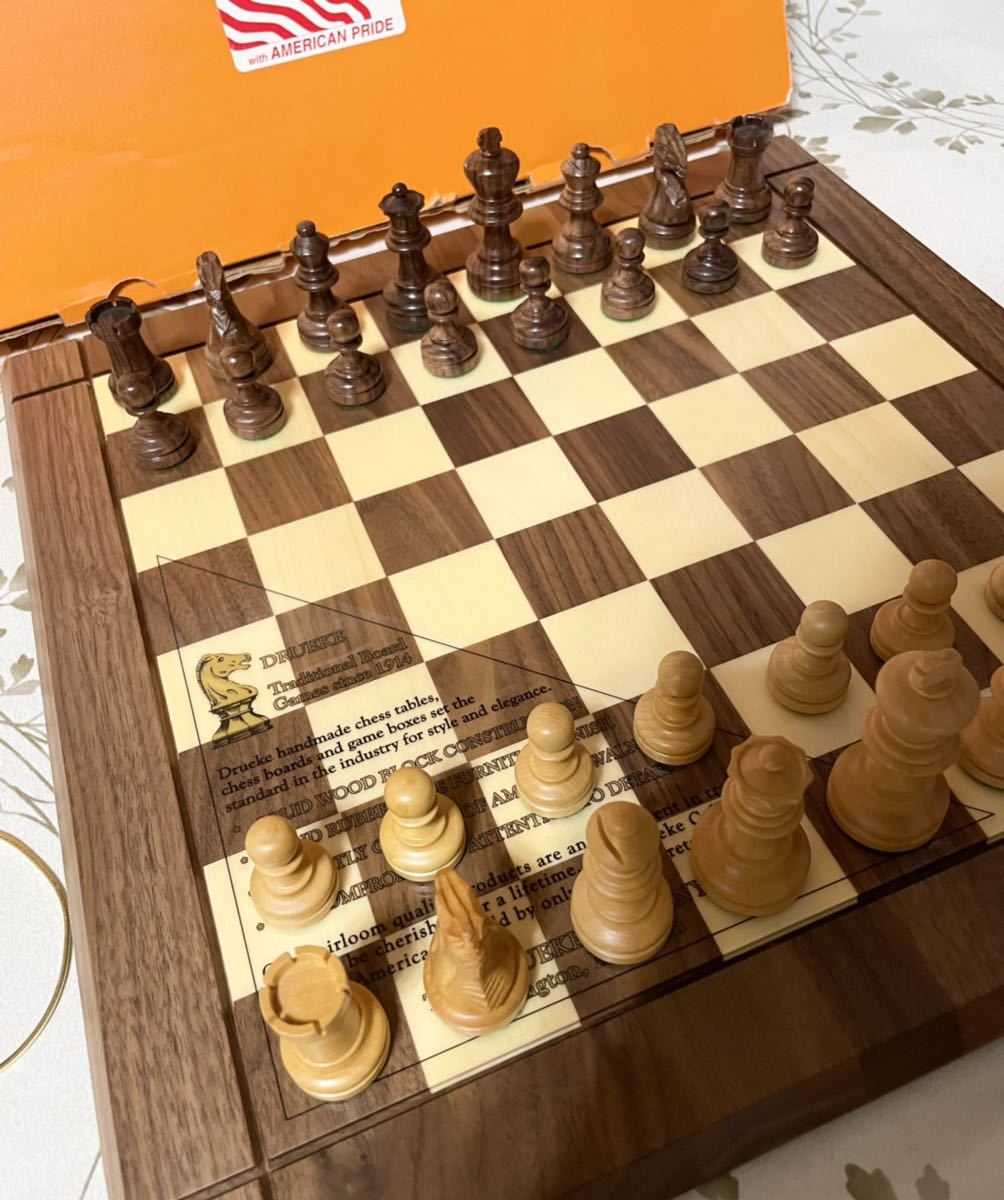 DRUEKE チェス盤 チェス駒 ボードゲーム チェスボード 木製 CHESS www