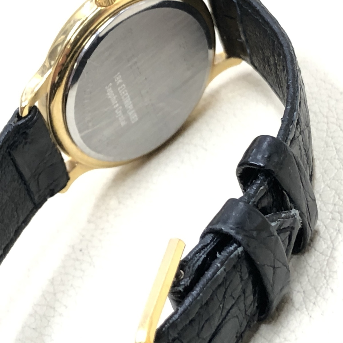 *[ подлинный товар ]HELENA RUBINSTEIN Helena Rubinstein HR1046 18K кварц женский / boys наручные часы Gold кожаный ремень батарейка новый товар /T100