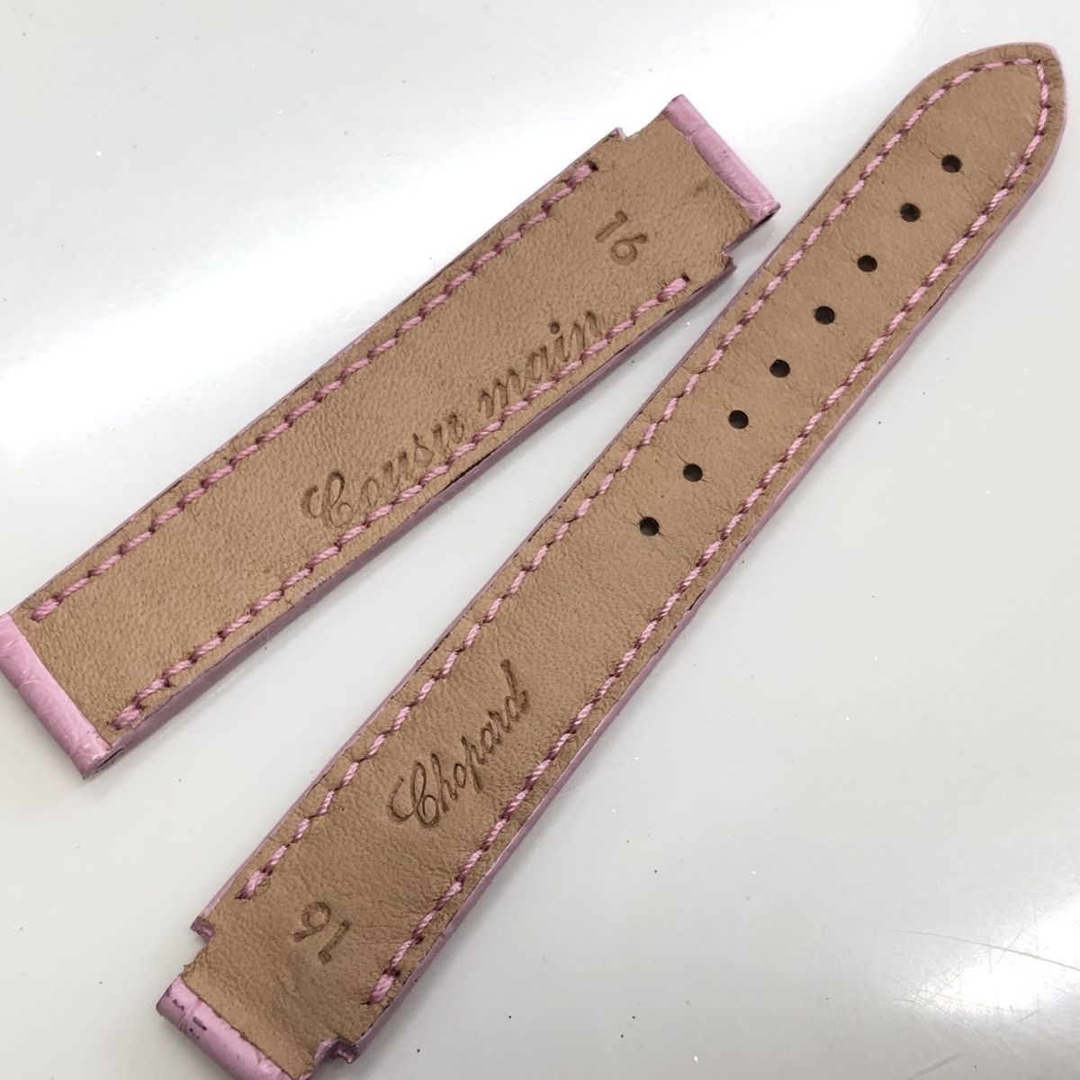 *[ unused goods ][ original ]Chopard Chopard pink change original belt rug width 16. lady's wristwatch for /K08000