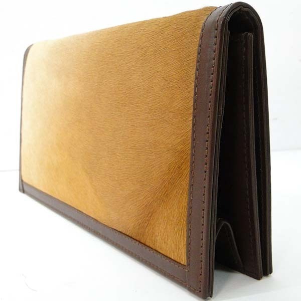 * is lako× leather clutch bag brown group 