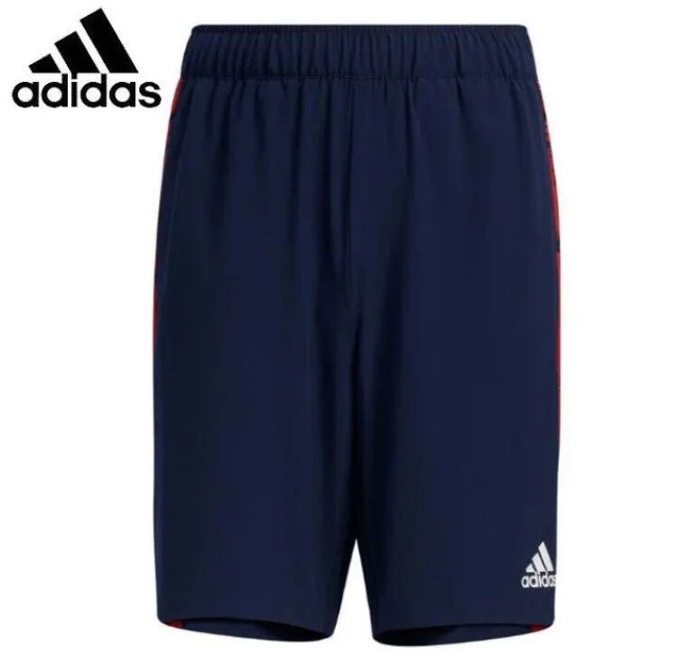  free shipping new goods adidas sweat quarter pants 140 navy 