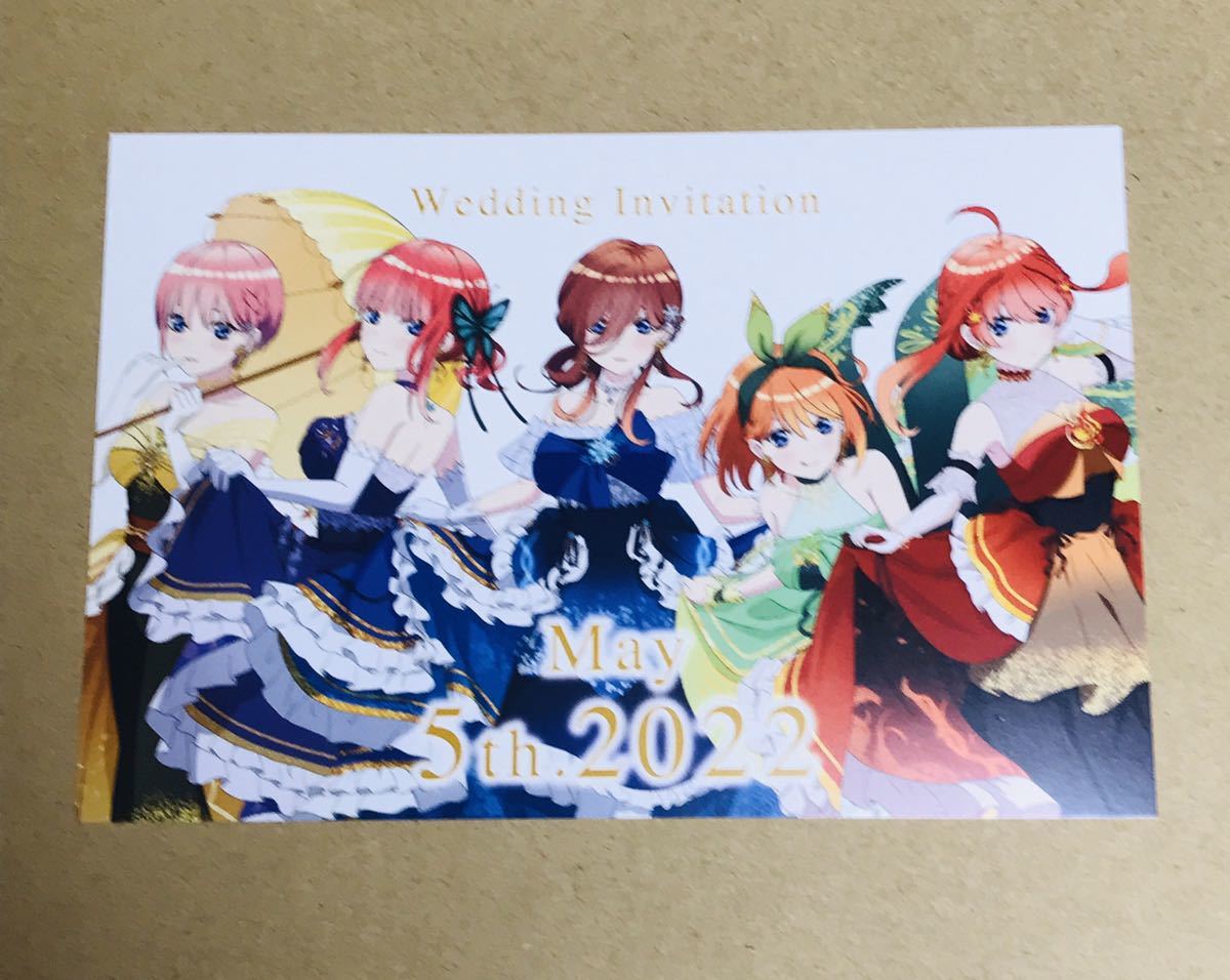 五等分の花嫁 クリアファイル 5枚 全員 アニメイト 特典 パーティー