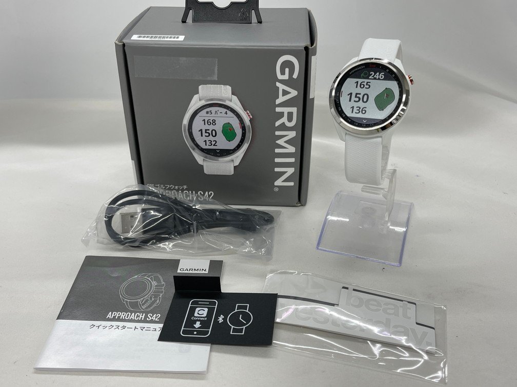 1743780】GARMIN ガーミン GPS ゴルフウォッチ APPROACH S42 箱付き