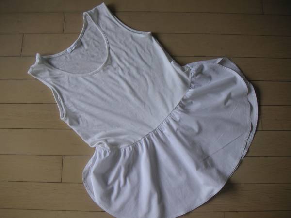 * prompt decision *USED[ Moussy moussy] tank top * white * free size *