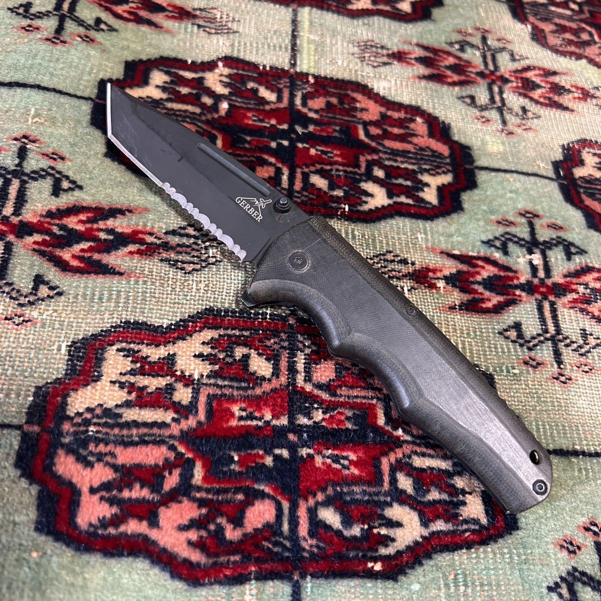 独特な ナイフ サバイバル フォールディング GAERBER 放出品 米軍 木製