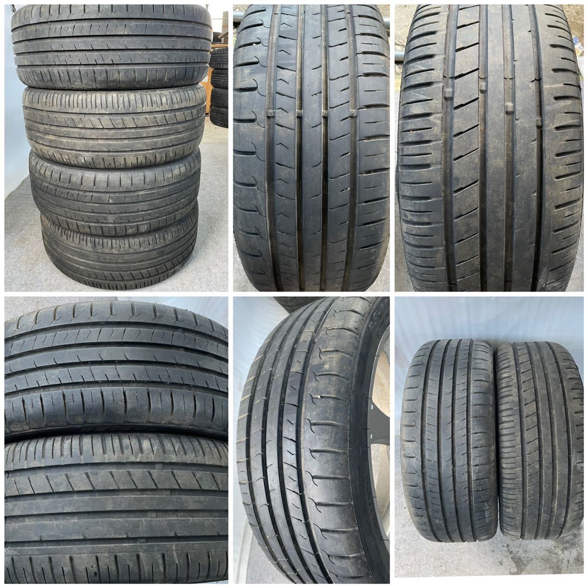 バリ溝。ENKEI製。HONDA ホンダ純正 18 インチ×7J+55 114.3 ZEETEX/SUNWIDE 225/45R18 ラジアル4本。オデッセイ アブソルート RB1等。_画像6