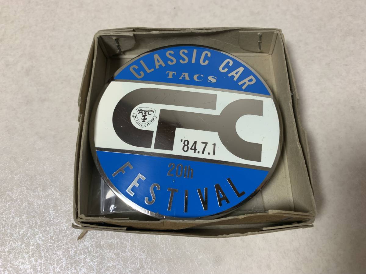 TACS CLASSIC CAR FESTIVAL クラシックカー・フェスティバル 20周年 カーバッジ 1984年 旧車イベント