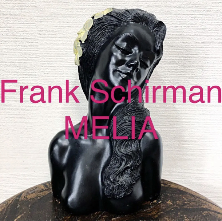 希少 60s HAWAII Frank Schirman MELIA フランクシャーマン 置物 ビンテージ 黒サンゴ 人形 ハワイ フラガール フラドール バストヘッド
