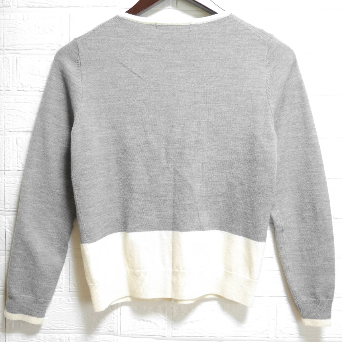 A432 * ef-de | ef-de cardigan gray / white used size 9