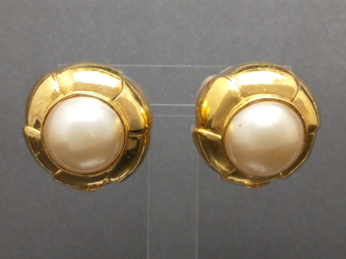 CHANEL シャネル パール モチーフ ココマーク デザイン イヤリング 93