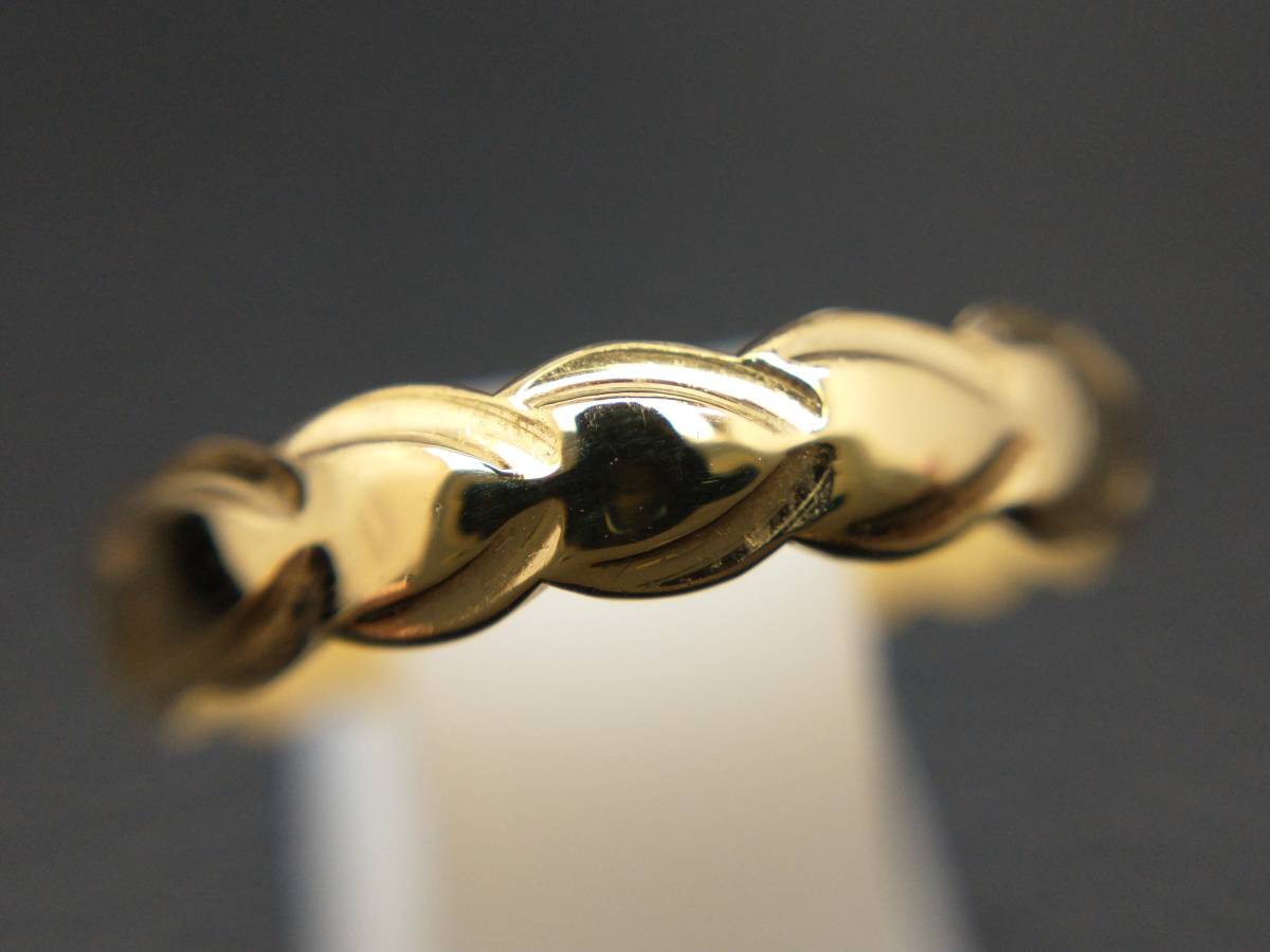 30％割引柔らかな質感の 新品仕上済み デザイン リング K18 750 9.5号 2.4g 金 イエロー ゴールド 指輪 店舗受取可 ゴールド  レディースアクセサリー アクセサリー、時計-AATHAAR.NET