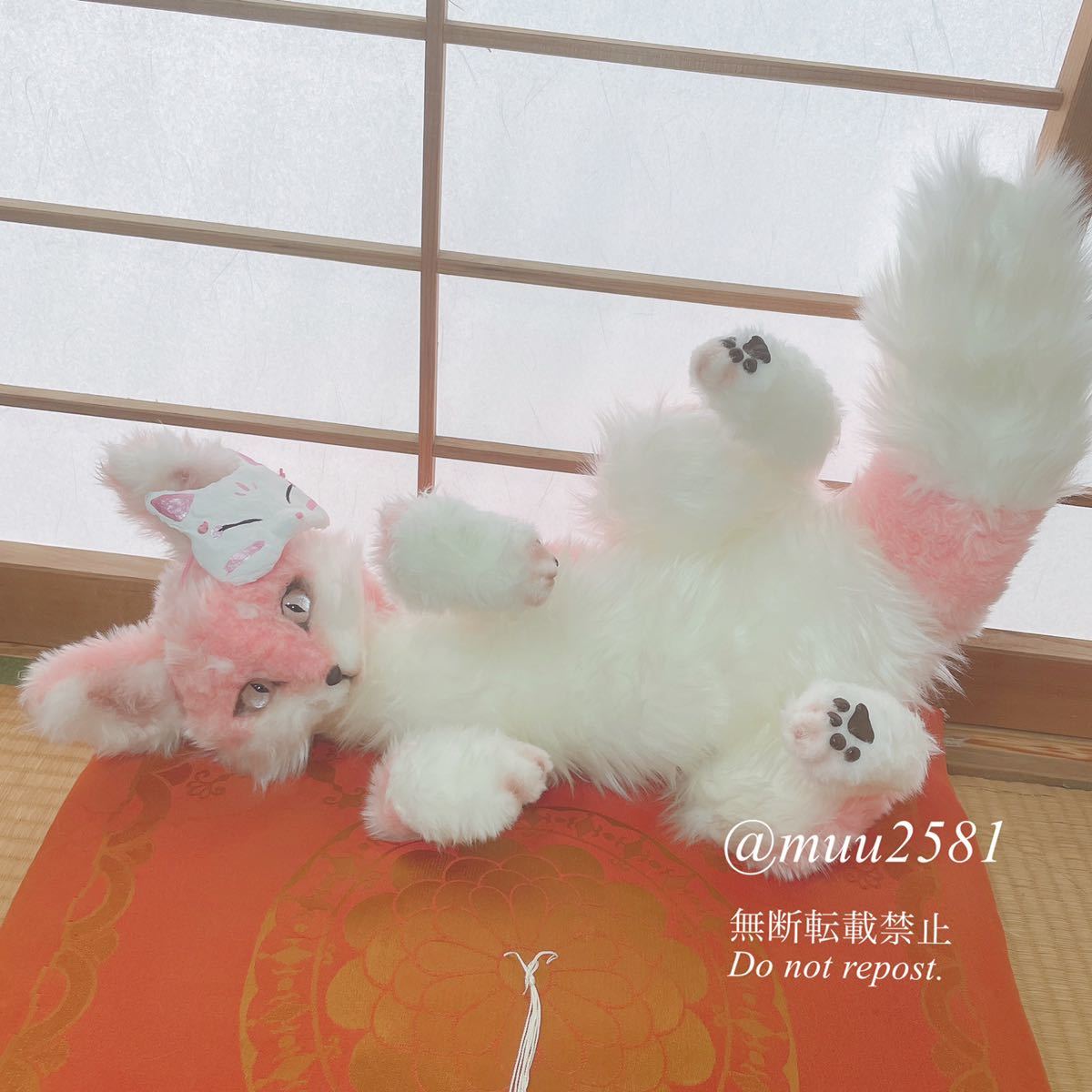 muu アートドール 稲荷狐 狐 キツネ ぬいぐるみ ハンドメイド