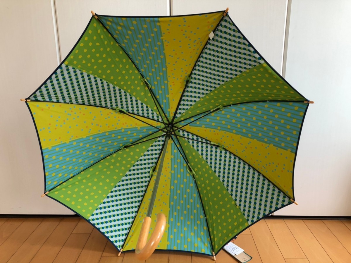 * новый товар *oriorio rio li/ длинный зонт зонт от дождя зонт от солнца . дождь двоякое применение зонт маленький gran / внутри сторона принт / темно-синий (.. прекрасный * furoshiki имеется )