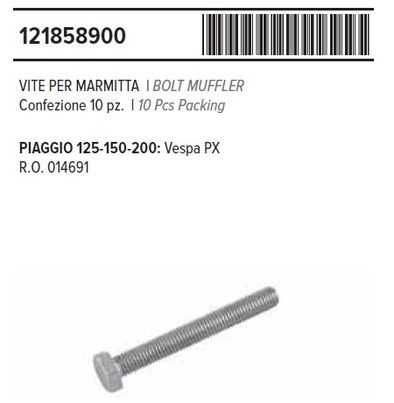 RMS 12185 8900 社外 ボルト M10*80 ベスパ ラージ系 1個 マフラー_画像1