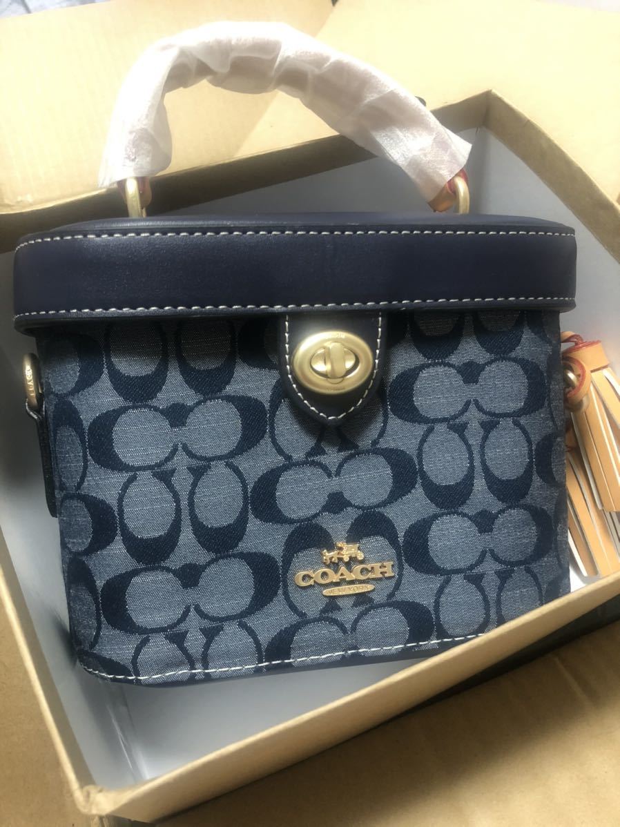 ザインです 新品 コーチ シグニチャー CHAMBRAY シャンブレーシリーズ