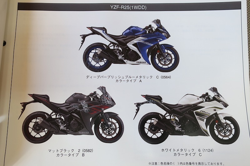 即決！YZF-R25/1版/パーツリスト/1WDD/RG10J/YZFR25/パーツカタログ/カスタム・レストア・メンテナンス/171_画像2