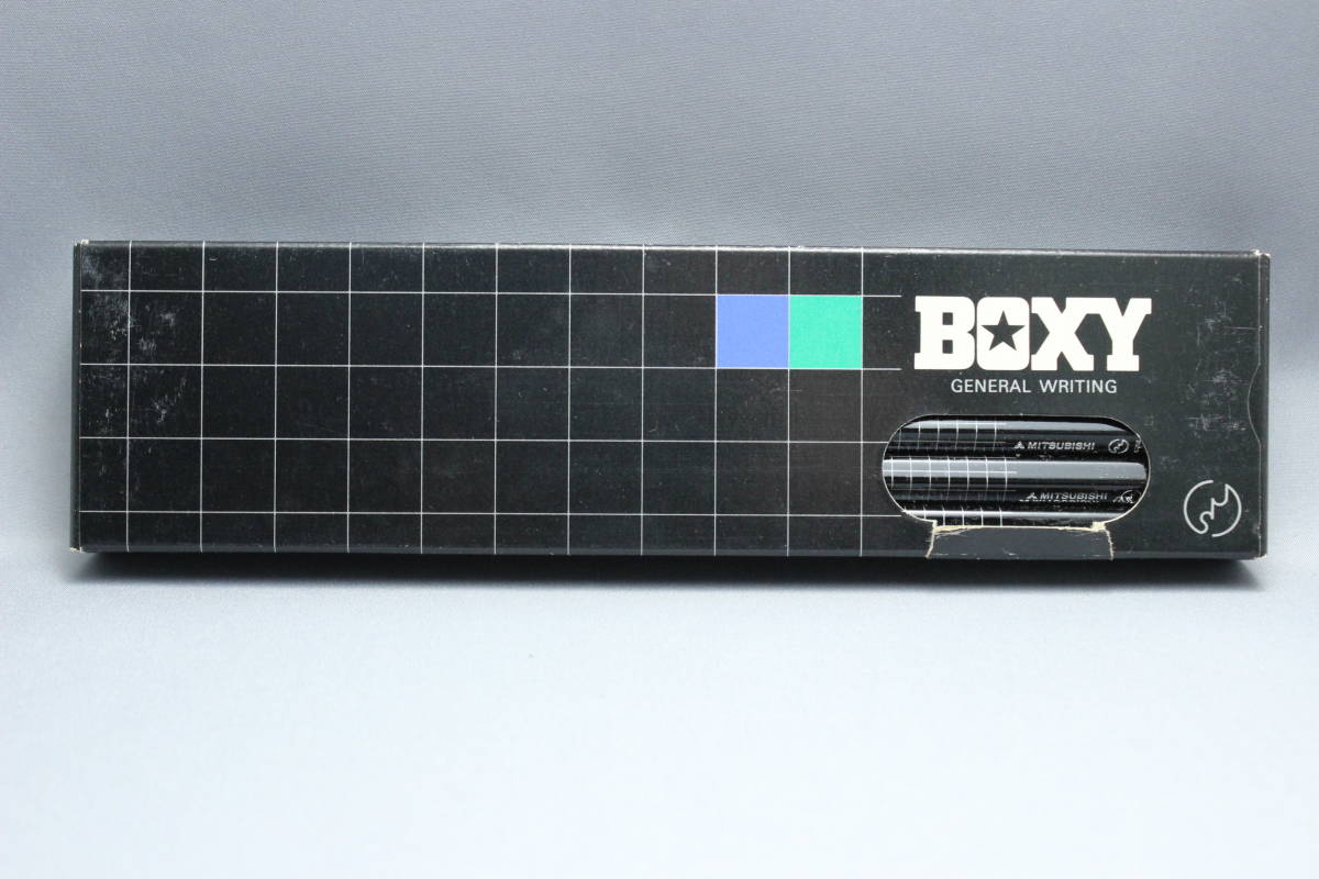 昭和レトロ　三菱鉛筆　BOXY 鉛筆　HB　ブラック　1ダース　未使用　廃番　当時物_画像1