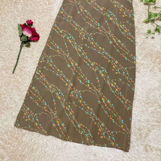 シルク100%ローラアシュレイ ロングワンピース ノースリーブ A シルク100%ローラアシュレイ ロングワンピース ノースリーブ A