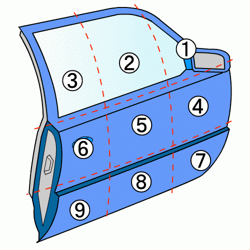 プリウス DAA-NHW20 右FドアASSY_画像6