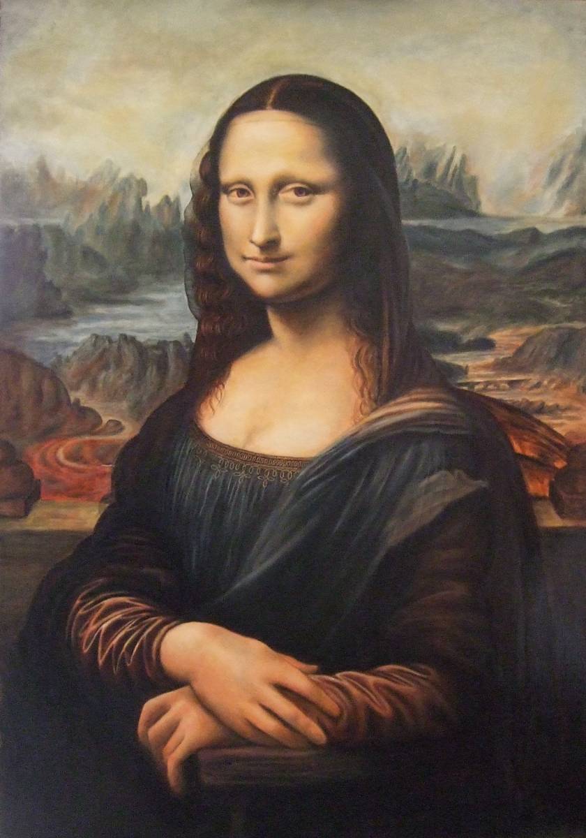 商品実物の写真です【模写】『モナ・リザ』レオナルド・ダ 商品実物の写真です【模写】『モナ・リザ』レオナルド・ダ