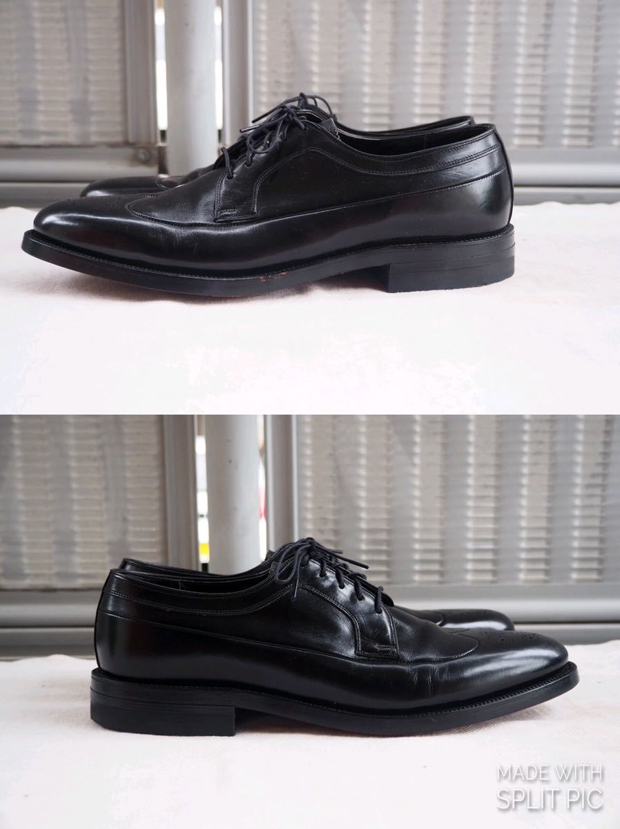 60s Weyenberg long Wing tip Dress Shoes ウェインバーグ ロングウイングチップ US8 D_画像5