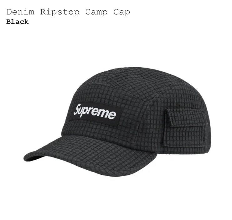 未使用　denim ripstop camp cap シュプリーム　キャップ