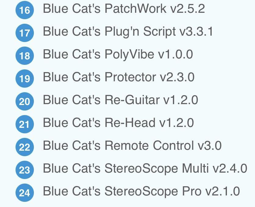 15%OFF ヤフオク! - Blue Cat's All Plug-Ins Pack Windows版 高評価得価