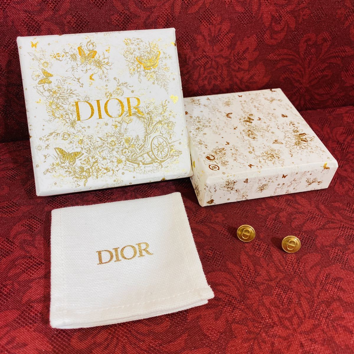 お得】 Christian Dior PETIT CD スタッドピアス メタル その他