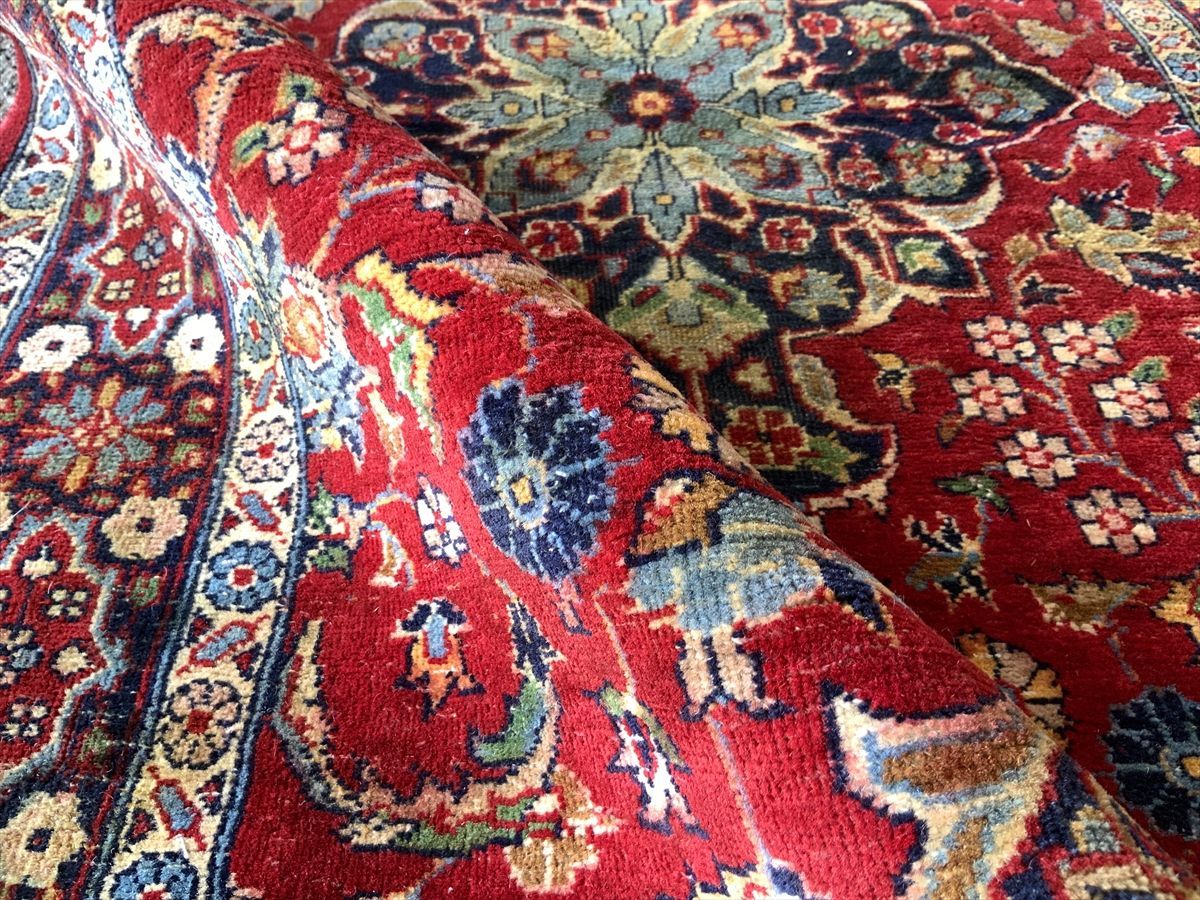 160×92cm インド産 絨毯 ラグ アンティーク家具 マジック カーペット