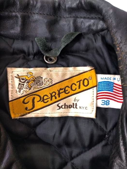 Perfecto by Schott(ショット) 80~90s バイカータグ後期 USA製 ダブル