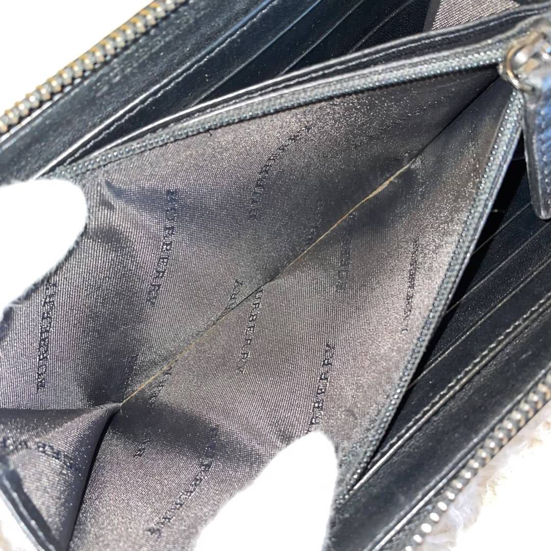 極美品 BURBERRY バーバリー ノバチェック ビッグチェック シルバー