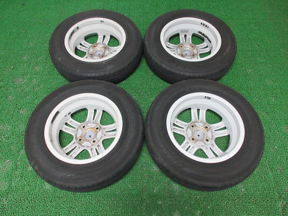 AN257【送料無料 在庫処分!!】145/80R13 超溝高 8.5~9分山 夏タイヤ ENASAVE EC300 ホイールセット 4本 激安 スペーシア タント コンテ 等_画像10