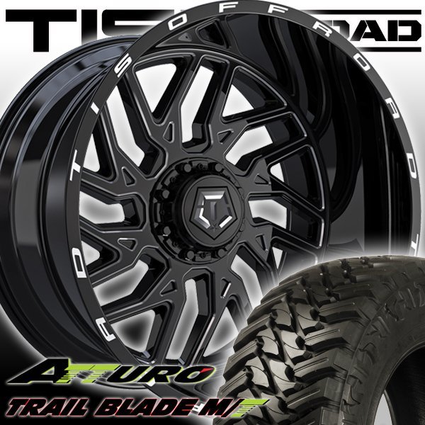 TIS 544BM 20x12J Hummer H2 Hummer H1 20 -inch mud tire wheel set ATTURO TRAIL BLADE MT 285/50R20 33x12.50R20 35x12.50R20