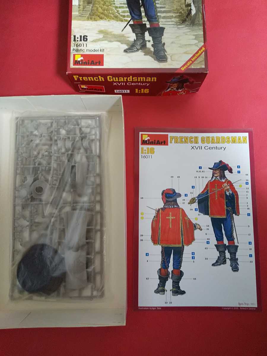 新品★Mini Art French Guardsman フランスの警備兵　三銃士　人形　武士　プラモデル　未開封・輸入品 ズベズダ_画像2