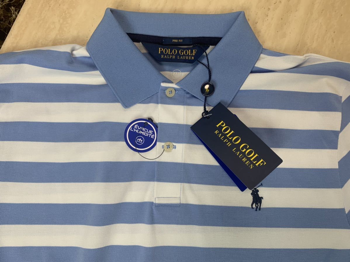 新品 未使用 タグ付 POLO GOLF 半袖 ブルーボーダー×ネイビー