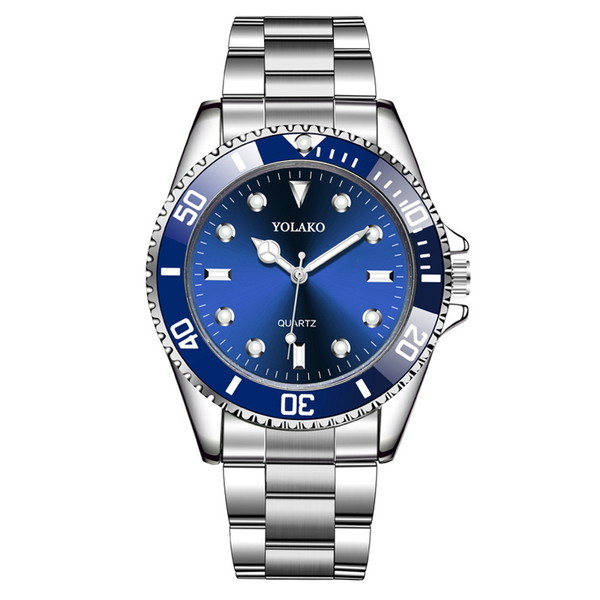 i69B メンズ腕時計 ブルー ダイバーズ風 ファッションウォッチ 3針 アナログ クオーツ 新品 送料無料_画像1