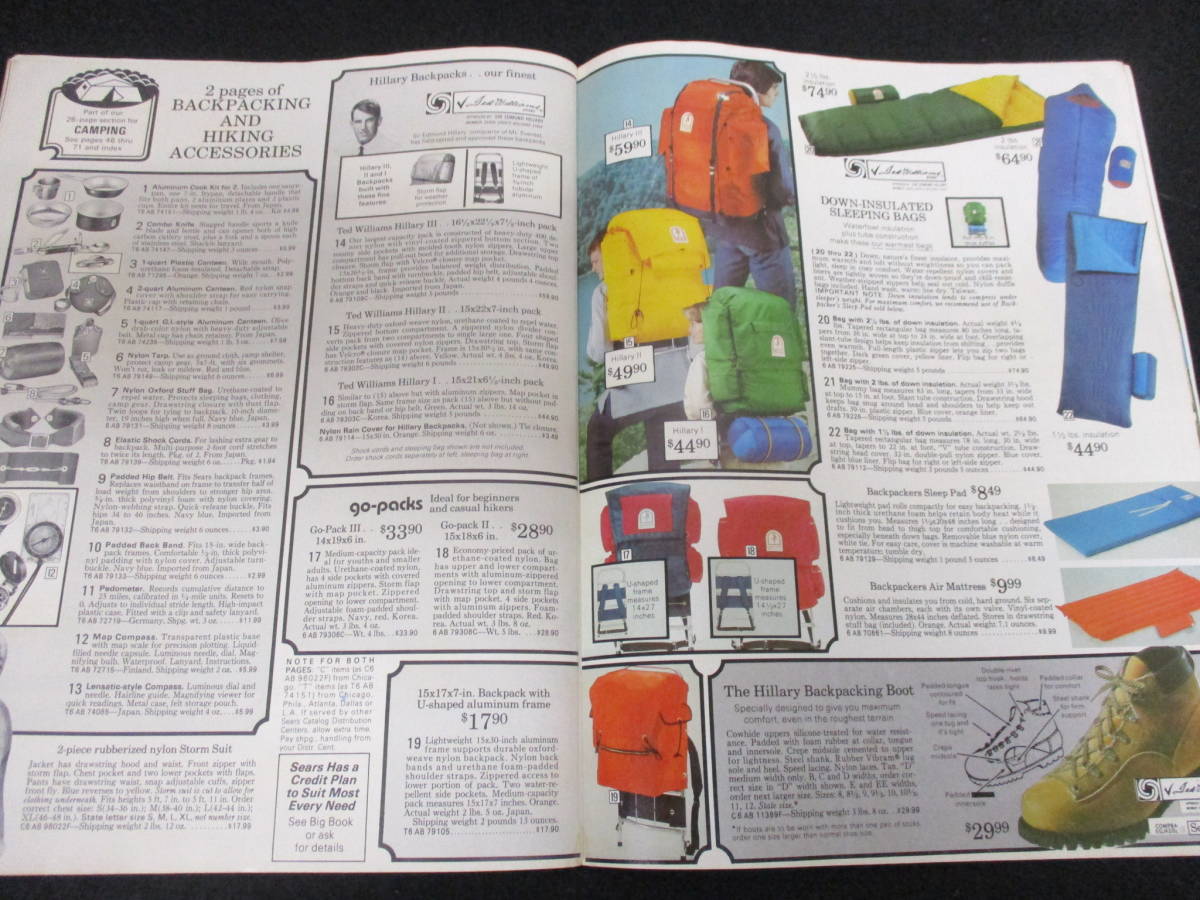 A1963★希少 シアーズ カタログ 1976年 キャンピングカー トレーラーハウス キャンプ用品 キャンバステント ストーブ 寝袋 ビンテージの画像6