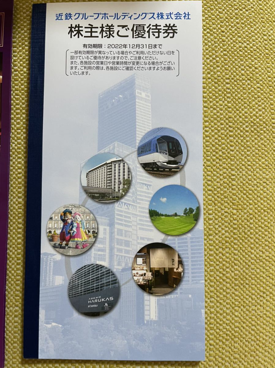 【匿名　送料無料】最新 近鉄グループホールディングス 株主優待乗車券4枚組 2022年12月31日まで 近畿日本鉄道線 沿線招待乗車券 近鉄株主_画像3