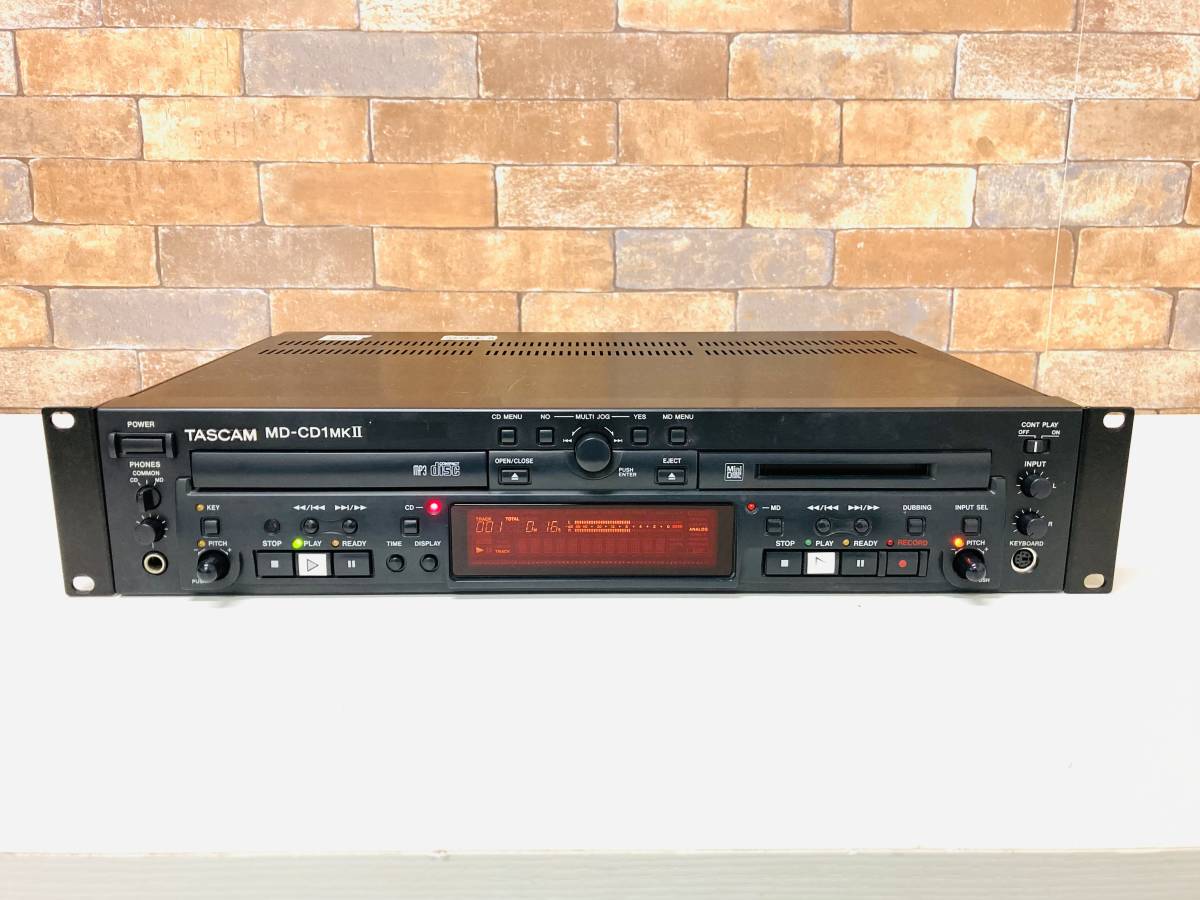 国産低価】 ヤフオク! - TASCAM CDプレーヤー MDレコーダー MD-CD1MK2