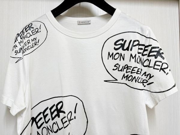 MONCLER　モンクレール　Ｔシャツ　クルーネックシャツ　Ｄ10938085250　サイズS　ホワイト　プリントシャツ_画像2
