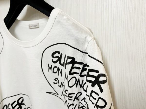 MONCLER　モンクレール　Ｔシャツ　クルーネックシャツ　Ｄ10938085250　サイズS　ホワイト　プリントシャツ_画像4