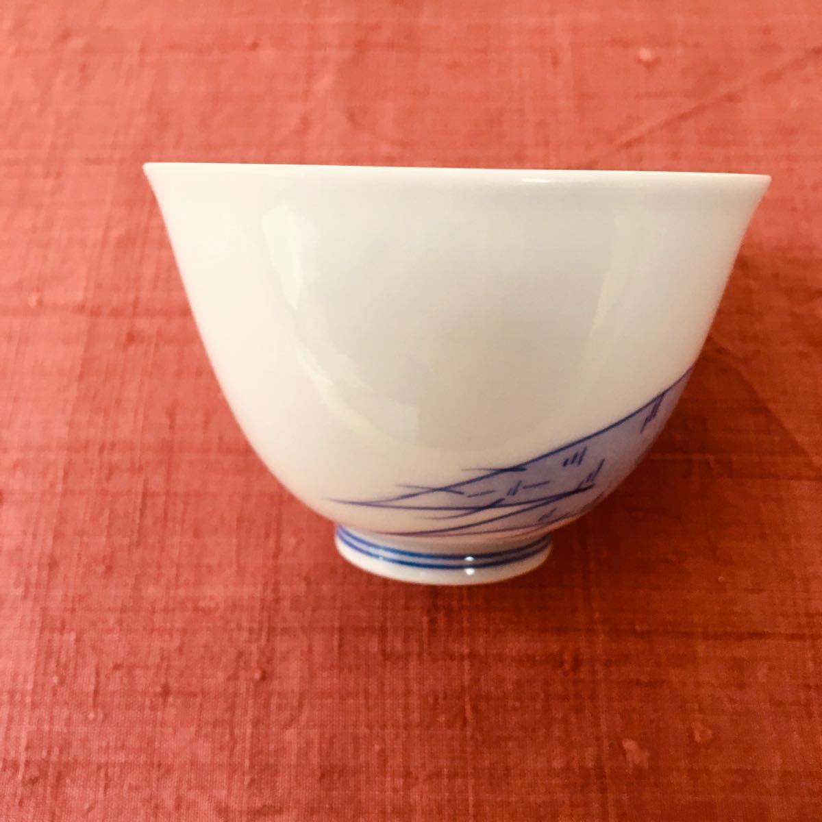 元箱あり 未使用) 有田焼 賞美堂 其泉 大根絵急須茶器揃 染付 茶器