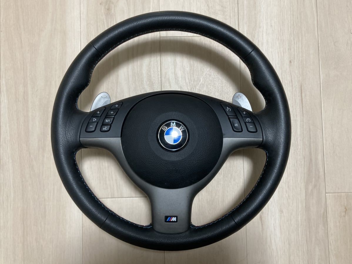 BMW E46 M3 パドルシフトステアリング Mステッチ マルチファンクション