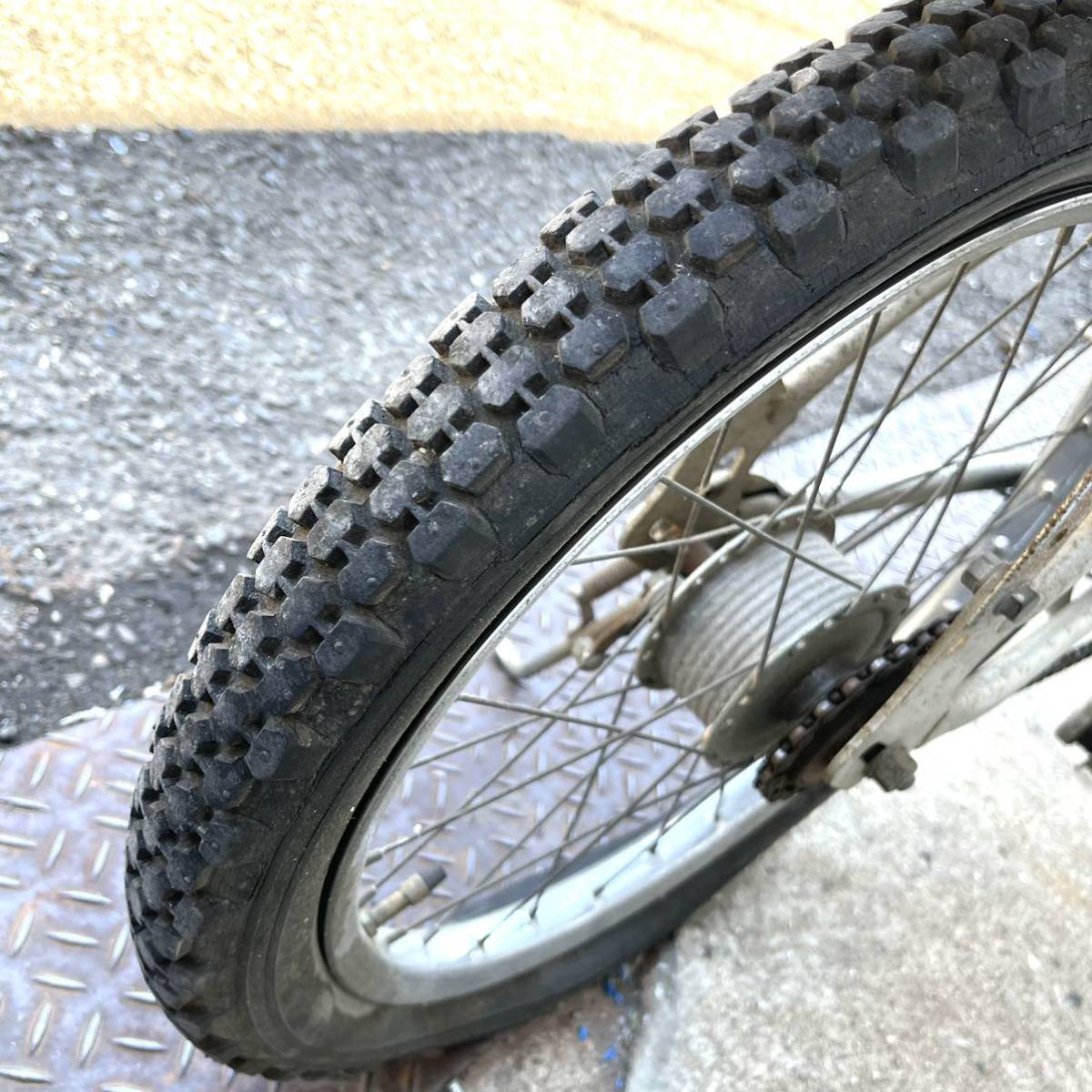 ジャンク品 スズキ バングル ヤンクル モトバイク レトロ BMX 自転車 サイクル モトクロス ロングシート クラシック レア_画像10