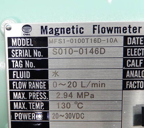 通販ストア MFS1-0100T16D-10A　電磁流量計　OVAL　未使用品
